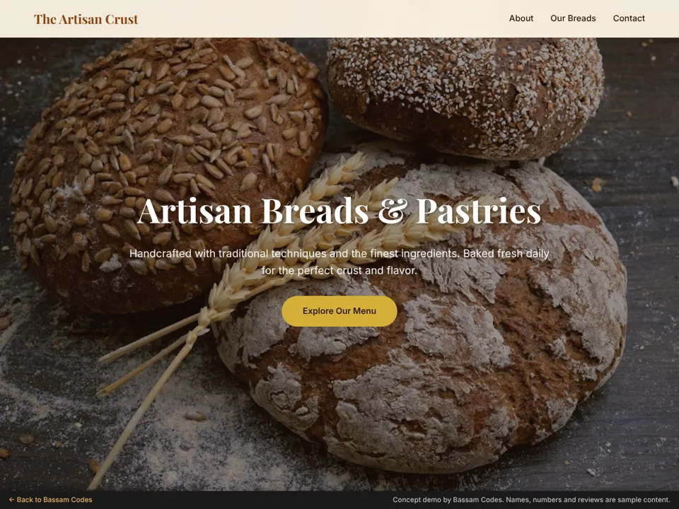 The Artisan Crust concept demo